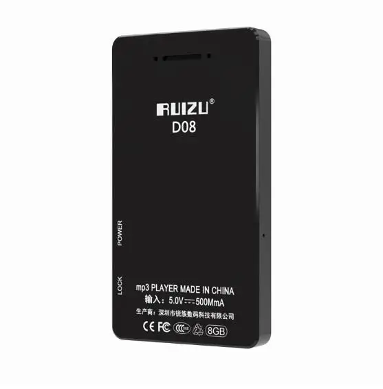 RUIZU D08 MP4 плеер 2 4 дюйма HD большой экран 8 ГБ 16 хранение FM электронная книга HIFI без