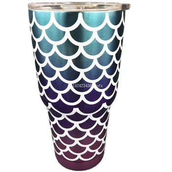 

25Pcs 30oz Mermaid Tumbler Cups Triple Insulated Stainless Steel Double Wall Vacuum Insulated Mugs Travel Mug Beer Cups