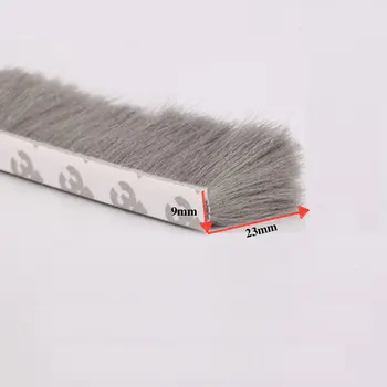 

Self-adhesive Weatherstrip Wool Pile Seals Window Door Brush Seal 9x23mm odd Gray