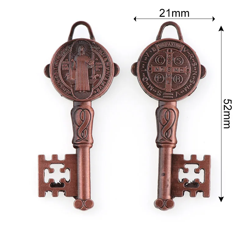 3 Colors  Catholicism Christian Jewelry Key Charms Saint Benedict Key Pendants For  Pendants Necklace