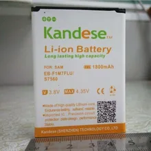 KANDESE Фирменная новинка высокое Ёмкость 1800 мАч литий-ионный repalcement батарея для samsung Galaxy EB-F1M7FLU S7560