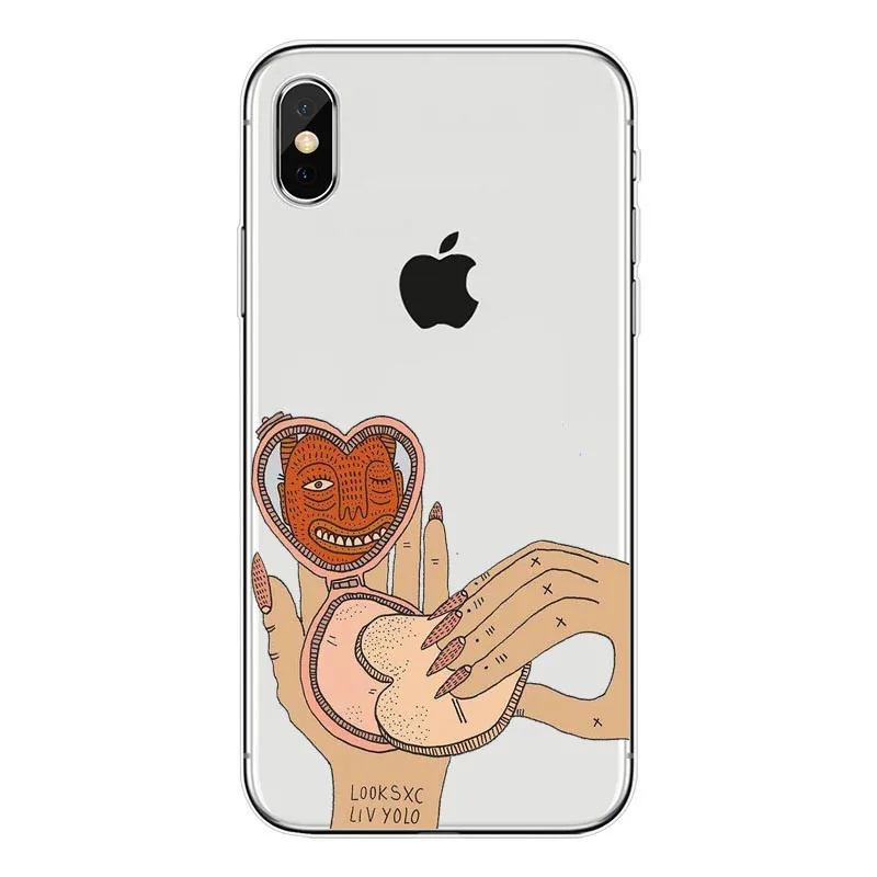 Силиконовый ТПУ чехол Polly nem pintura arte suave для iphone 8 7 Plus 11 12 X MAX TPU лучший дизайн