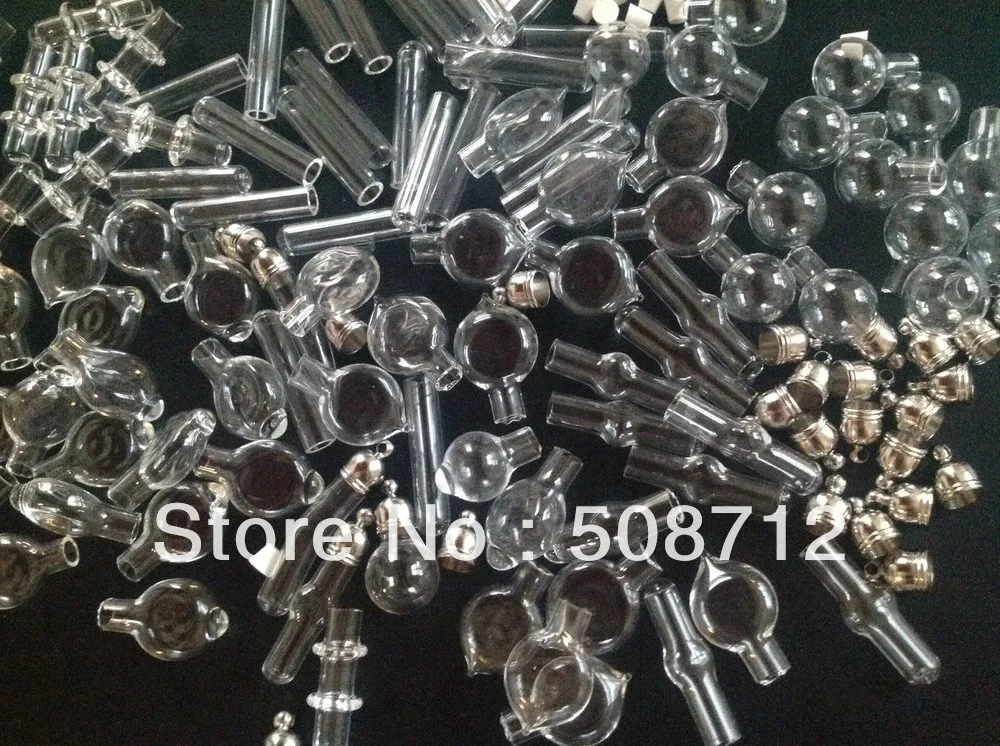 

Free shipping!!!!Lot 100 Vial Pendant Charm Perfume/ Rice/ Ash bottles MIX