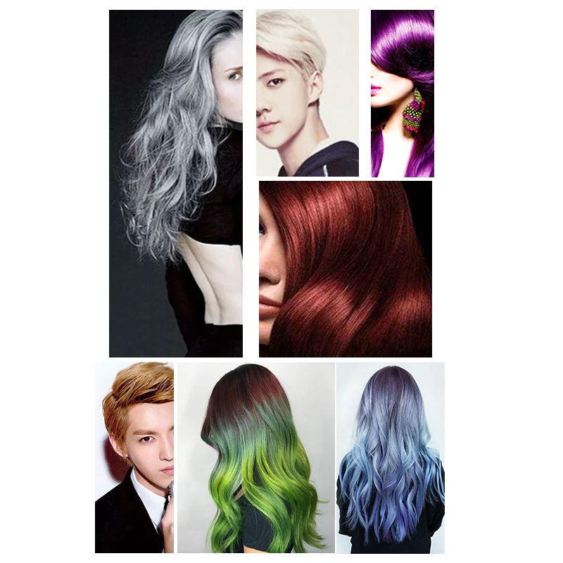 120g Diy One Time Hair Color Wax Purple Blue Green Gold Grey