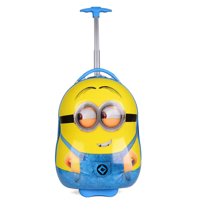 

Children Gift Small Yellow People Despicable Me 2 Printing Children Trolley Bags Primary Shell Cute Cartoon Package All School