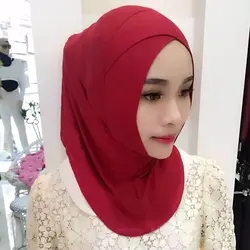 Свободные и удобные длинные шифоновые сарвы хиджабы простой цвет головной платок для исламских мусульманских головной платок обертывание