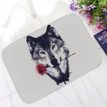 CAMMITEVER 3d волк животное ванная комната половик дверь мягкие фланелевые ковры домашний декор для кухни коврики противоскользящие ковры