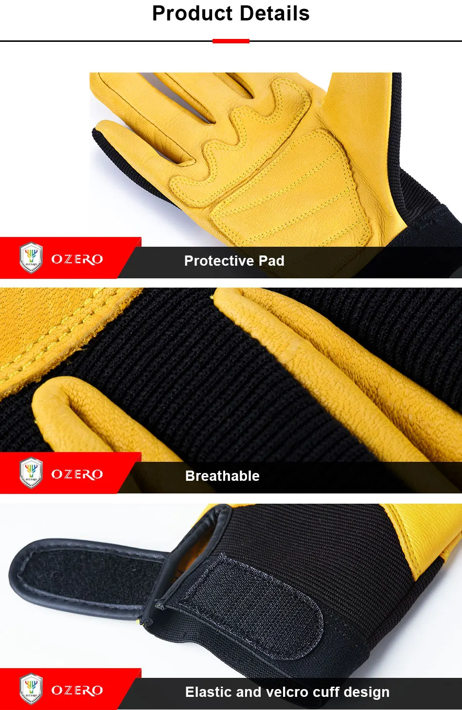 OZERO мужские модные перчатки, натуральная кожа, оленья кожа, Зимние перчатки для мотокросса, байкеров, гонок, езды, вождения, мото перчатки 8003