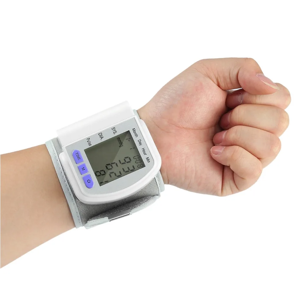 Digital LCD Automatic Wrist Blood Pressure Measurement Pulse Monitor Heart Beat Meter Pulse Oximeter Health Monitor Health Care