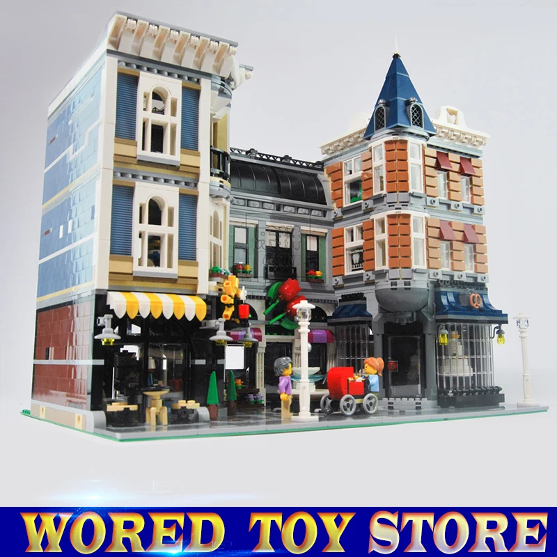 

Lepin 15019B led Creator Expert Series ASSEMBLY SQUARE Building Blocks Figures Model Bricks Compatible With Legoed 10255 gift