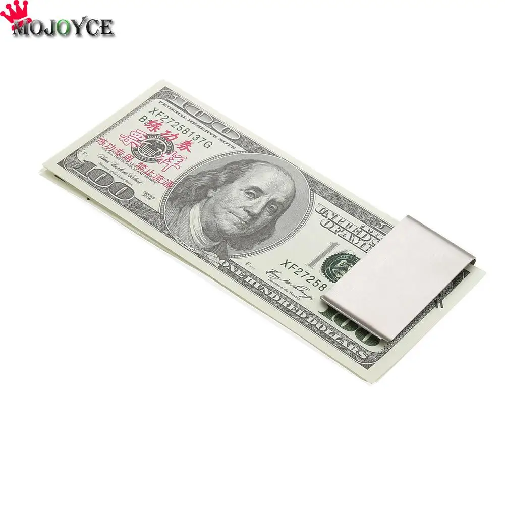 Practical Multifunction Stainless Steel Card Folder Money Clips Metal Wallet