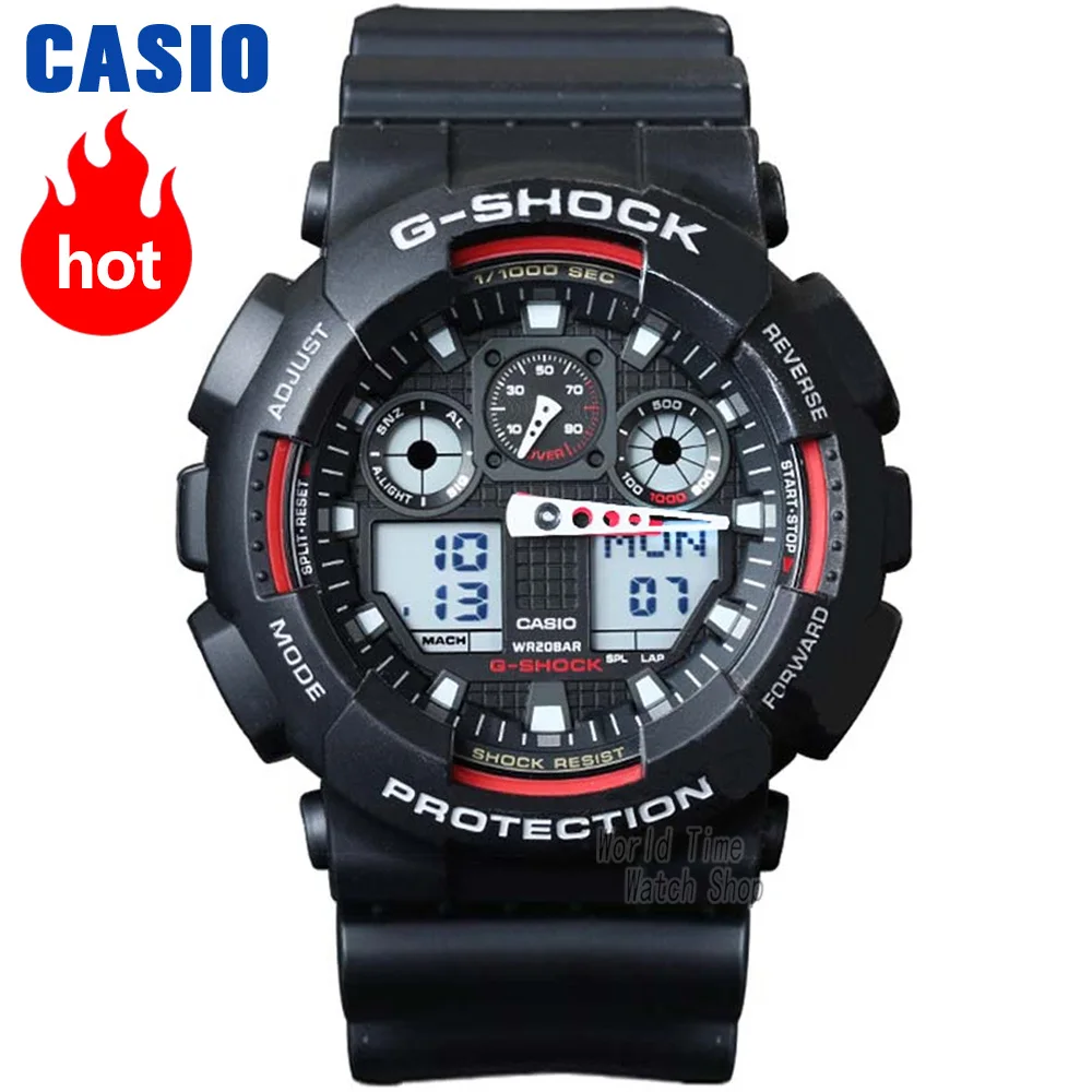 Casio watch G-SHOCK Men's quartz sports watch Shockproof and waterproof multi-function tide male g shock Watch GA-100