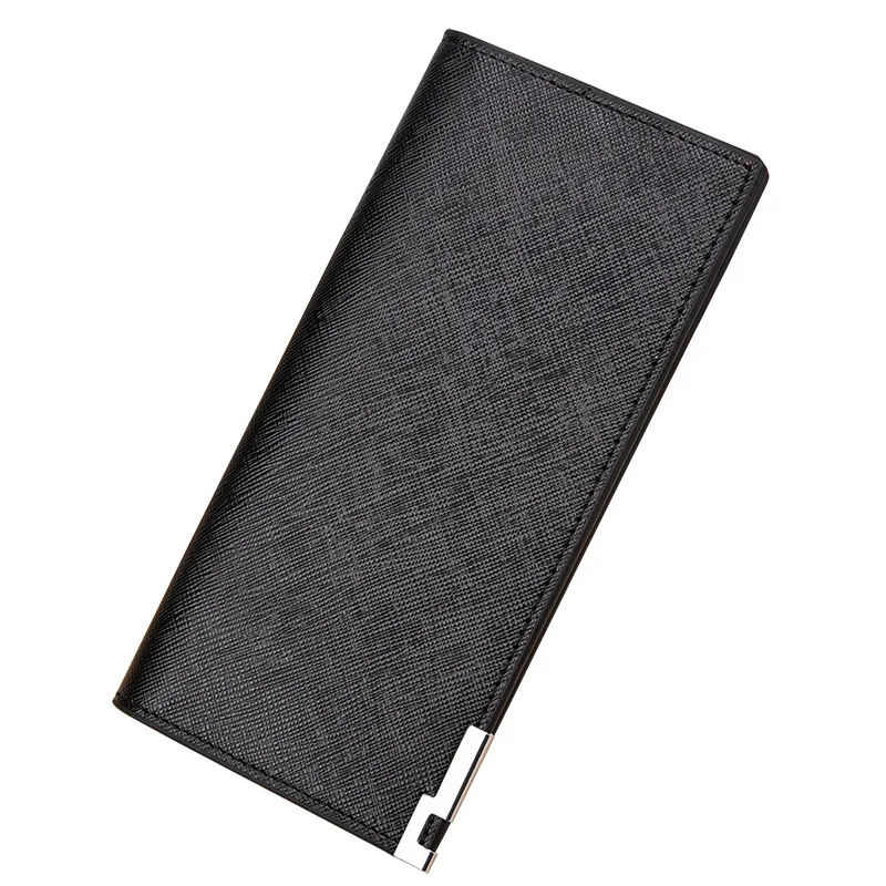 8mm Ultrathin Men's Wallet Men PU Leather Long Slim Wallet Card Holder Ultra thin Wallets