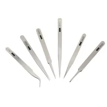 Нержавеющая сталь пинцет 6 шт. антистатические комплекты пинцетов обслуживания часовщик инструменты для ремонта Jewelry Палочки-Up пинцет