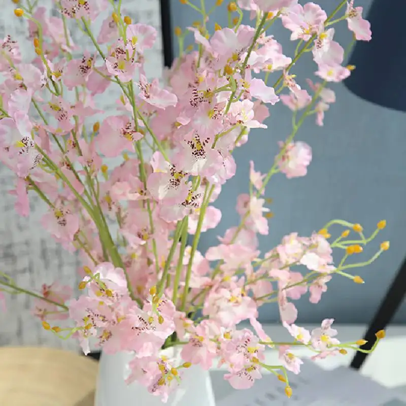 

DIY Home Artificial Flower 5 Fork Phalaenopsis Dancing Orchid Home Decor Festival Party Fake Flowers Ornaments Supplies