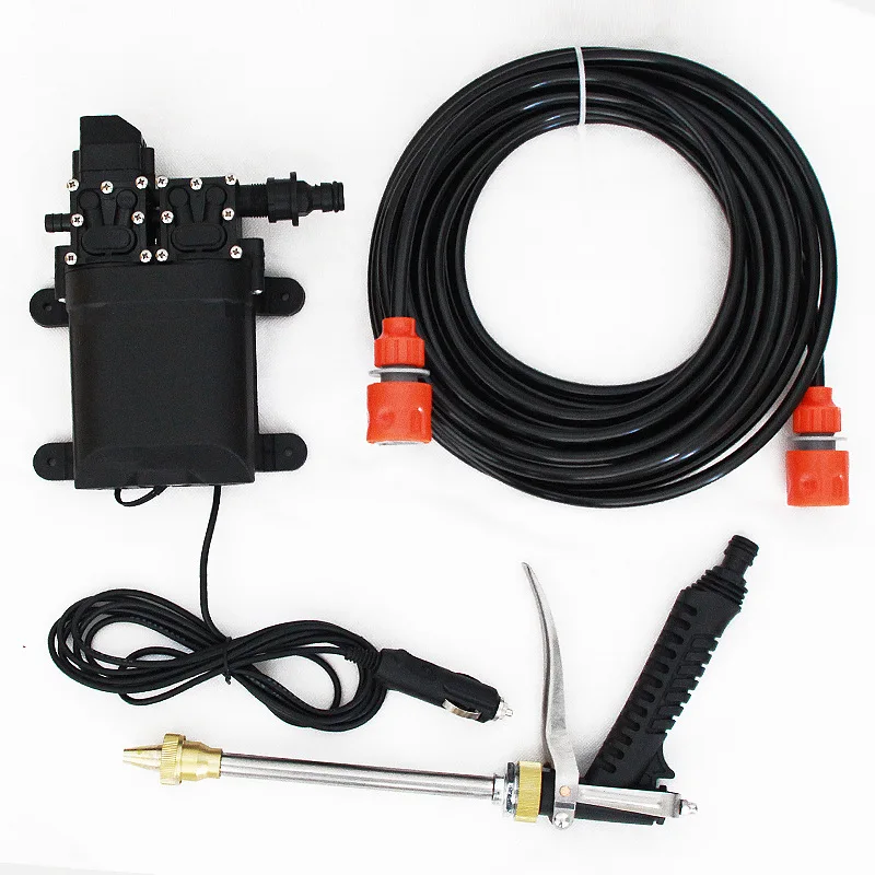

12v Dual Pump Car Wash High Pressure Wash Electric Car Washer Tools 12v Car Washing Machine + Gun + Water Pipe