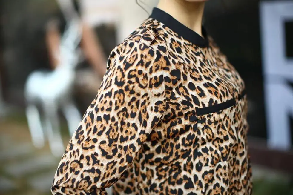 Женская блузка с леопардовым принтом, рубашка с длинным рукавом, топ, свободные блузки, шифоновая рубашка размера «Плюс», Camisa, женская одежда, кимоно
