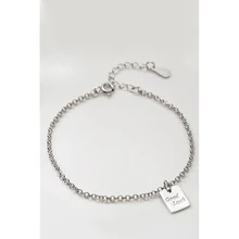 La MaxZa Good Luck квадратные ID браслеты для женщин 925 стерлингового серебра модные ювелирные изделия женский браслет минималистичный роскошный персональный