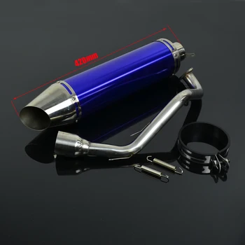 

Motorcycle Blue Stainless Steel Exhaust Pipe and Muffler Full System For for GY6