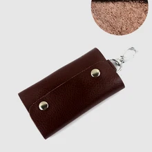 CARANFIER, кошельки для ключей, Натуральная Воловья кожа, многофункциональный чехол для ключей, короткий, Повседневный, высокое качество, сплошной цвет, для мужчин и женщин, сумки для ключей