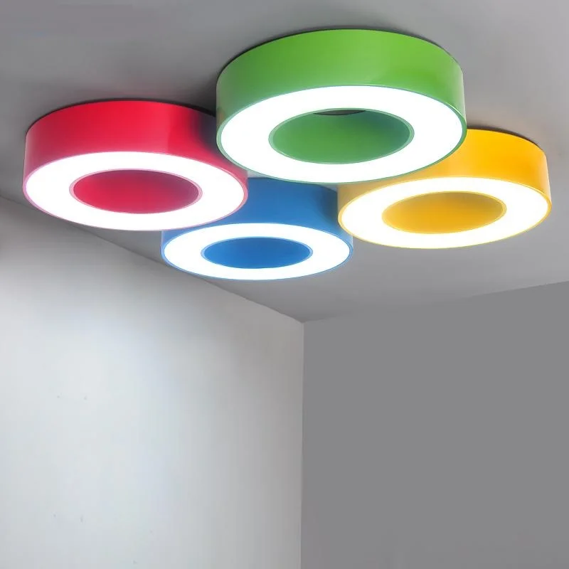 Children lamp round ceiling light color light garden ring engineering