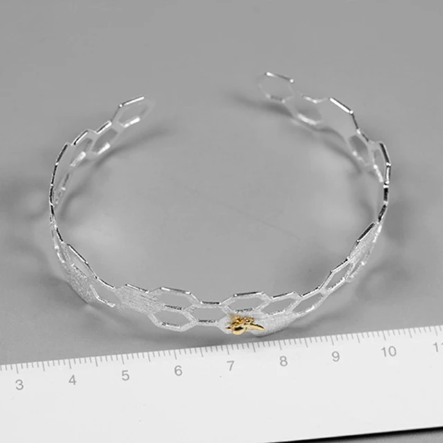 Bracelet Argent - Nid d'Abeilles (taille)