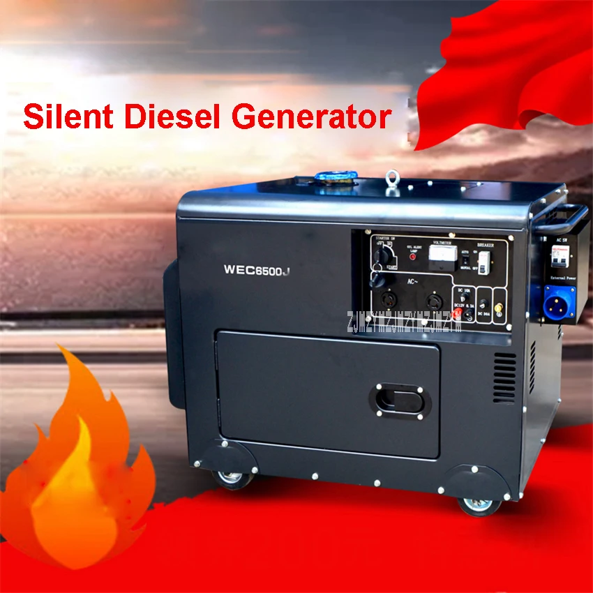WEC6500J Portable Small Household Diesel Generator Set Pure Copper