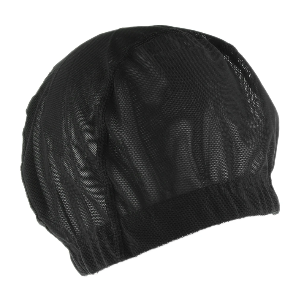 Black Spandex Dome Cap Mesh Hair Net For Making Wigs Snood Stretchy Wig Cap