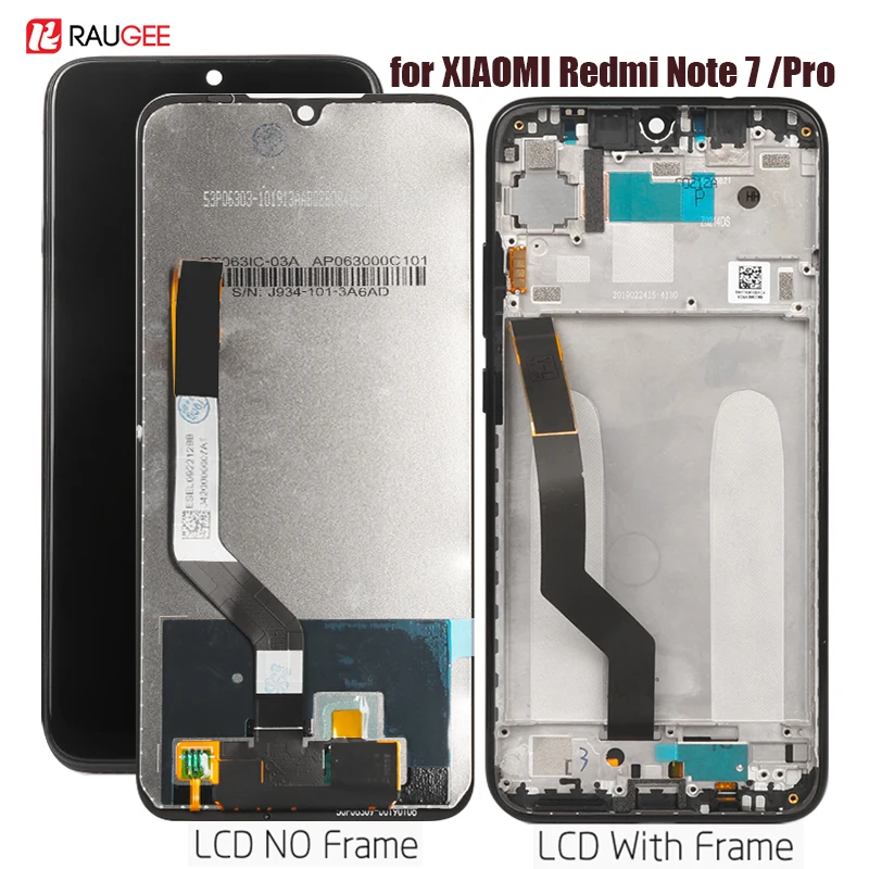 Продажа Дисплей для Xiaomi Redmi Note 7 ЖК дисплей сенсорный экран в сборе Замена для Redmi Note 7 Pro дисплей протестированный экран телефона