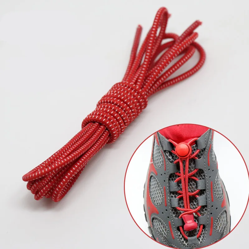 AHKUCI 10 Упаковка эластичные шнурки самофиксирующиеся шнурки эластичные шнурки для бега, бега, триатлона, спорта, фитнеса - Цвет: red