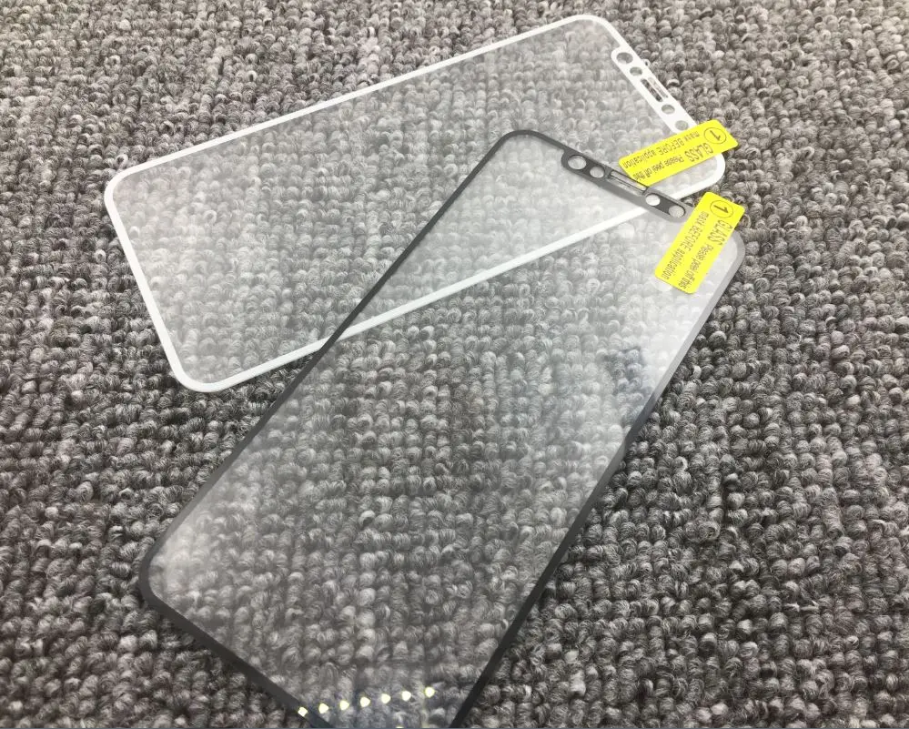 

10pcs For iPhone X Tempered Glass 9H Full Curved Edge For iPhone X Screen Protector Film Safety Case in stock tracking number