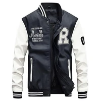 Men’s Embroidered Baseball Jacket | Slim Fit PU Leather College Pilot Coat | Luxury Fleece Casaco Masculino - Image 5