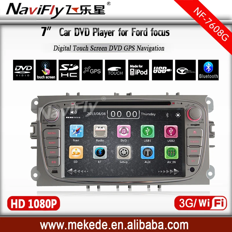 HD 1080P Car DVD Player for Ford Focus Mondeo S C-Max Galaxy GPS Navigation Multimedia radio Audio 10 Band EQ free shipping