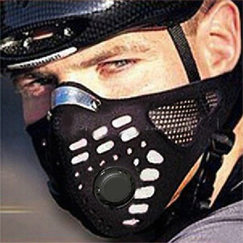 1 шт. черная Высококачественная противопылевая велосипедная маска Муфельная С фильтром с активированным углем Ветрозащитная маска для лица велосипедная маска