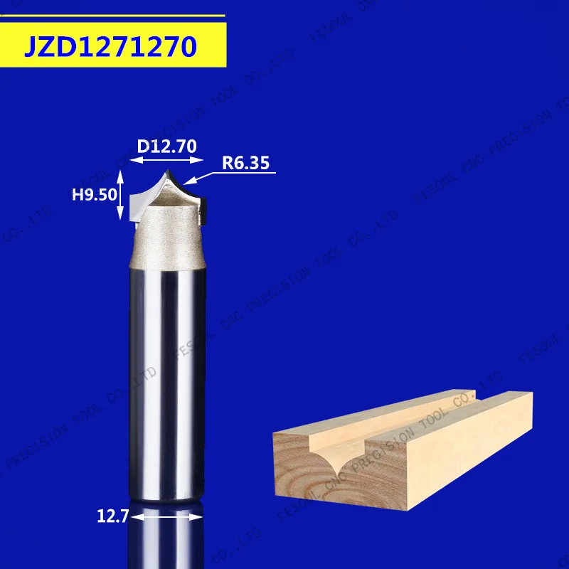 12,7 мм shank-1PCS, станок с ЧПУ деревообрабатывающий фрезерный станок, вольфрамовая твердосплавная Концевая фреза, NeedleNose Гравировальный Бит, МДФ, Деревянный инструмент