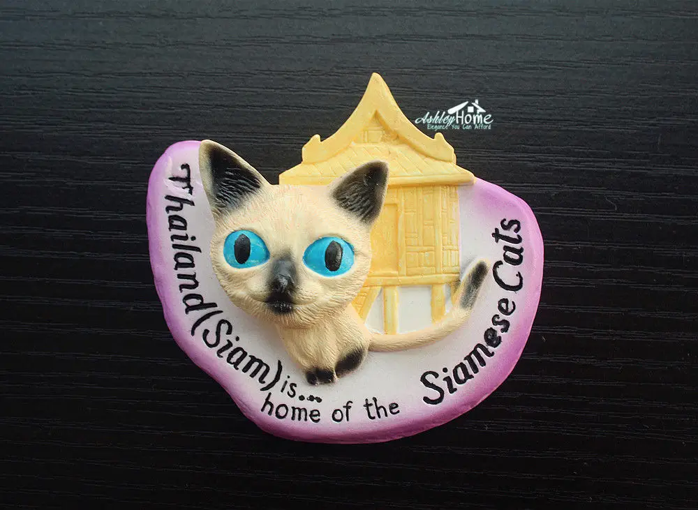 Таиланд сиамские кошки туристические Путешествия Сувенир 3D Смола декоративный