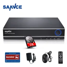 SANNCE 4 Channel Digital Video Recorder Full 1080N CCTV DVR H.264 1080P HDMI Output 4ch CCTV Surveillance DVR with 1TB HDD