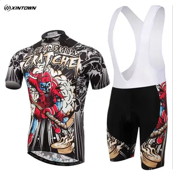 

XINTOWN 2019 Summer Skeleton Soldier Cycling clothes Cycling Jersey set Mountain Bicycle Wear Racing Bike Clothing Ropa Conjunto
