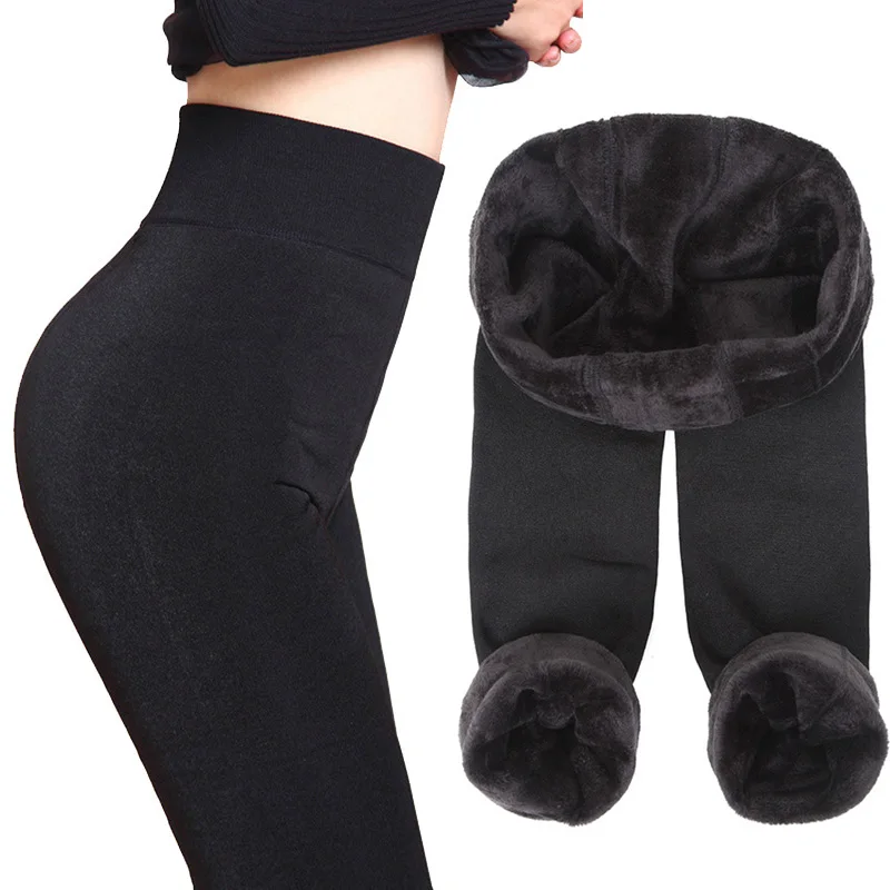 Mallas gruesas de lana para mujer, Leggings elásticos de realce, pantalones  pitillo para invierno|fleece leggings women|fleece leggingswomen legins -  AliExpress