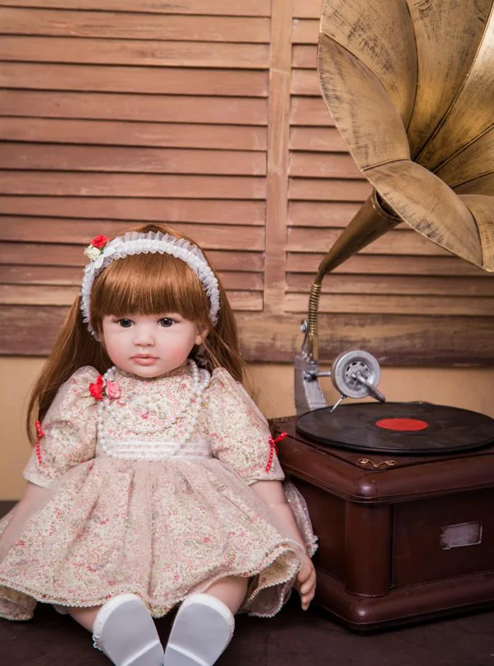 60 см Силиконовая виниловая кукла-Реборн, 24 дюйма, принцесса, малыш, жива, Bebe, кукла, подарок на день рождения, подарок для ребенка, девочки, Boneca