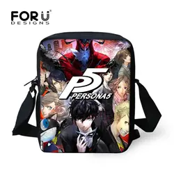 FORUDESIGNS/Persona 5 игр Crossbody ранцы для мальчиков школьная сумка модные дорожные сумки Для мужчин сумки