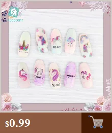 Последние SE серии женский ноготь наклейки Радуга Единорог дизайн ногтей наклейки самоклеющиеся Стикеры 3D на ногти Nail Art