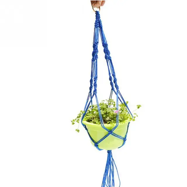 Garden Potted Plants Holding Net Plant Pot Hanger Macrame Jute For Indoor Outdoor Ceiling Holder Hanging Baskets
