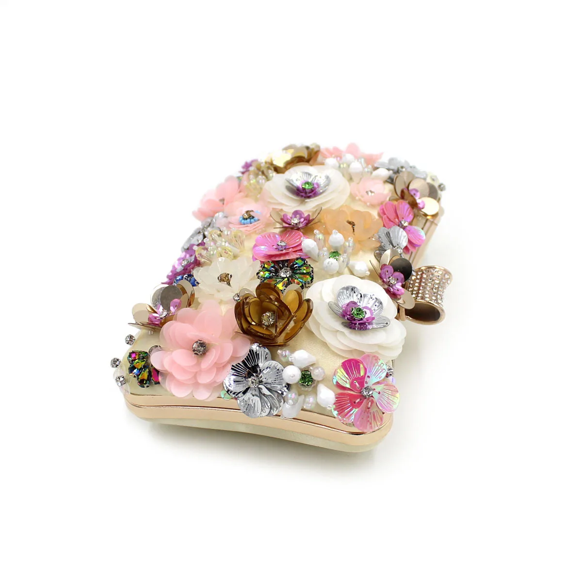 New Women Day Clutches Flower Bead Embroidery Ladies Evening Bags For Wedding Party Bridal Handbag Aristocratic Clutch Bag