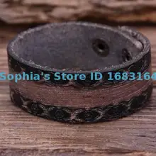 G84 коричневый ретро рельефная текстура лицевая яловая кожа браслет наручная повязка наручник s