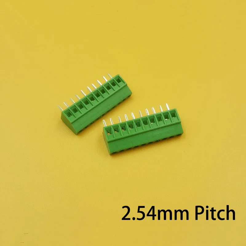 

2.54mm Pitch PCB Screw Terminal Block 2/3/4/5/6/7/8/9/10pin Wire Terminal