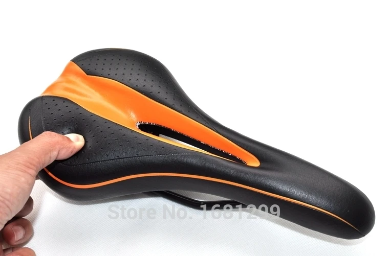 Carbon Orange Road Bike Saddle Newest 1006-1 Black+orange Color