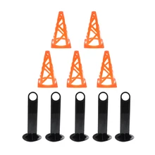 5 Pack Durable Sports Cones Skating Football Training Workout Marker and Disc Holder  for Kids Field Activity