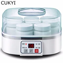 CUKYI полностью автоматическая Бытовая 1.5L Многофункциональный йогурт машина делая natto/рисовое вино/Красное вино с 8 чашек микрокомпьютер