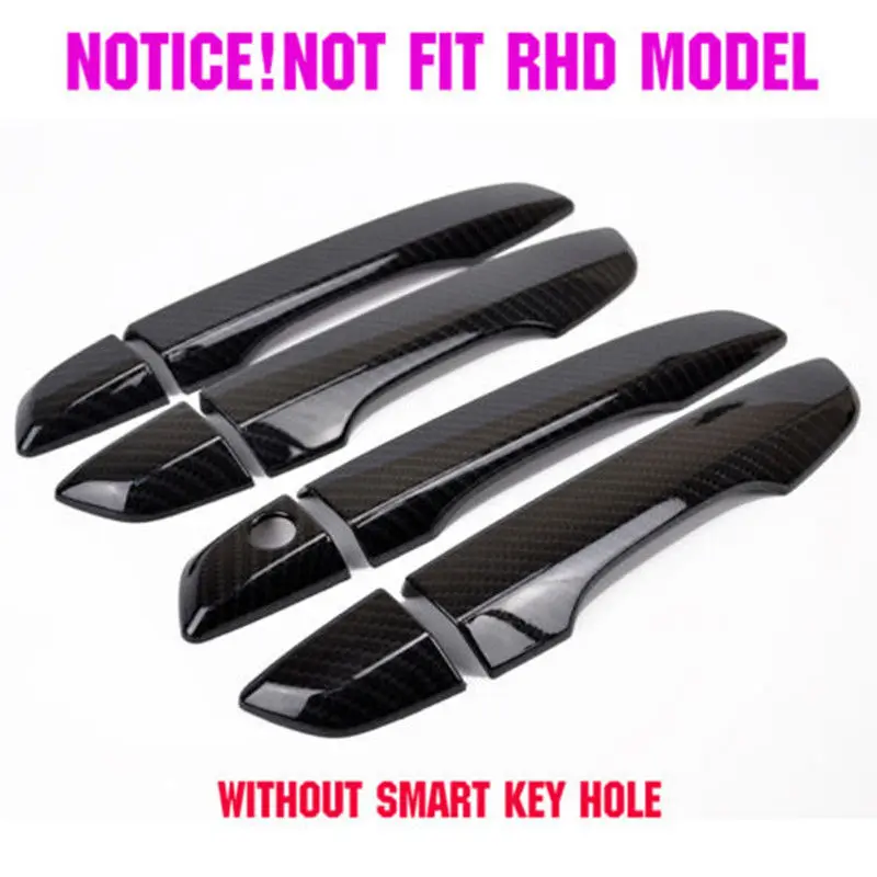 

For Honda 8pcs/set Carbon Fiber Style Door Handle Cover Bezel Trim ABS Plastic For Civic Sedan 2016-2017